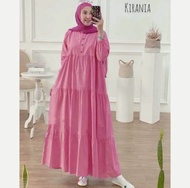 MIDI DRESS KIRANIA - GAMIS POLOS SUSUN BUSUI FRENDLY - MIDI DRESS POLOS - KIRANIA MIDI DRESS