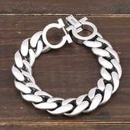 15mm 102g-125g heavy Real 925 Sterling Silver men women lovers' Punk Rock classic Link chain bangle Bracelet jewelry gift A4480