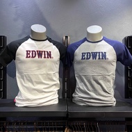 EDWIN MEN’S SIGNATURE LOGO EMBROIDERED T-SHIRT ( 7480 1865 ) | Baju T-shirt