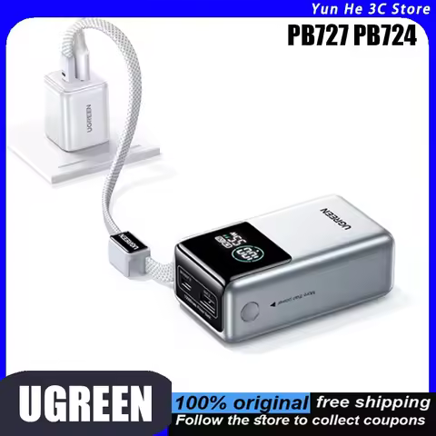 Ugreen Power Bank 10000mAh 55W 12000mAh 100W 200w Fast Charging Portable Built-in Cable 3C Certified