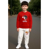 MERAH Children's Clothing Competition Set: Cracker Sweater and Jogger for the Republic of Indonesia 