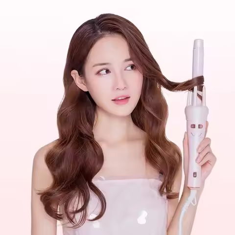 Vivid & Vogue upgraded lady curling stick 50W pink hair curler automatic curling iron hair roller se