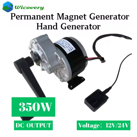 Hand Generator 12V 24V 350W DC Motor Permanent Magnet Generator Alternators Use For Camping DIY Char
