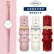 Fossil/fossil watch strap ladies watch ES3737/3795/3843 leather strap pin buckle 12 14mm