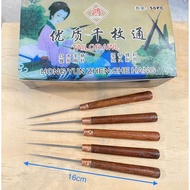 3 pieces of wooden handle thread awl, thread awl, sewing tool thread pick