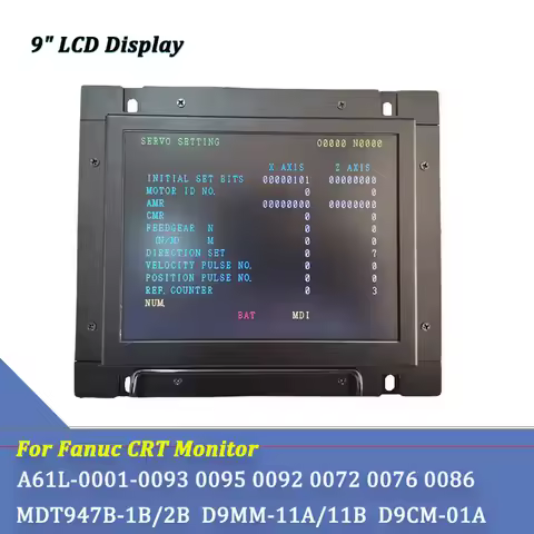 Industrial 9" LCD Monitor A61L-0001-0093 A61L-0001-0095 Replace For FANUC CRT Display A61L D9MM-11A/