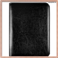 [Q B T C] PU Leather A5 Size Zippered Binder Notebook Multi-Function Loose-Leaf Organizer Featuring 