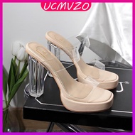 Transparent slippers women wear high heels fairy Cinder Heels 11cm
