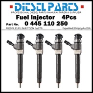 4x Diesel Fuel Injector Assembly 0445110250 WLAA13H50 0986435123 for Ford Ranger Everest Mazda BT-50