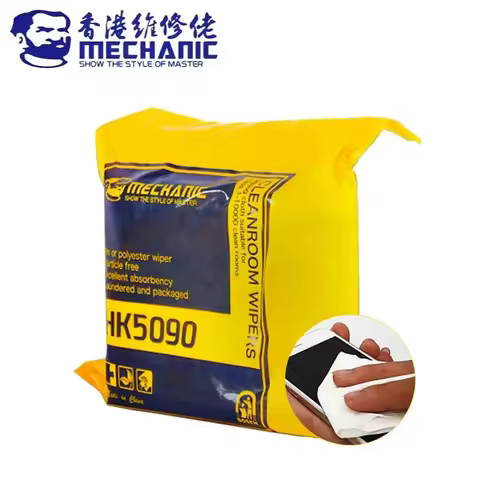 MECHANIC HK5090 Dust Free Cloth 4 inch 10*10cm Super Soft LCD Screen Cleanroom Wiper for Mobile Phon