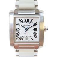 CARTIER Tank Francaise不鏽鋼手錶自動機芯白色