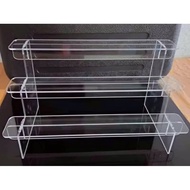 Acrylic level tier display stand shelf rack/acrylic transperent