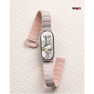 For xiaomi/mi band 10 nfc/ceramic/mi band 9/mi band 8 nfc硅胶磁吸回环表带