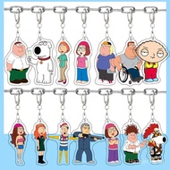 ‌Family Guy Main Characters Acrylic Keychain Set: Peter, Lois, Brian & Stewie - Funny Gift for Frien