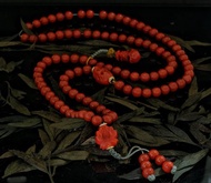 川料南紅瑪瑙之柿子紅料 6mm 項鍊 ( 1A )