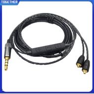 TOG Headset Line Replacement Headphone Wire Compatible For Shure Mmcx Se215 Se535 Se846 Ue900 Volume Adjustable Cable