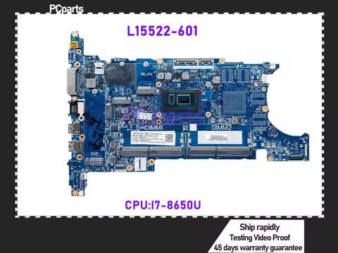 PCparts L15522-601 For HP EliteBook 840 850 G5 Laptop Motherboard I7-8650U CPU DDR4 MB Mainboard 100
