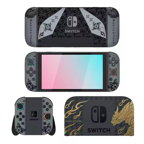 Monster Hunter World Protector Sticker Skin for Nintendo Switch 2 Console Dock Charger Stand Holder 