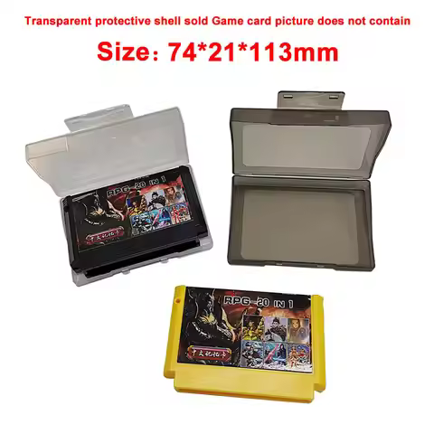 LOT 10 Clear Case Sleeve Protector For FC Games Cartridge (Set of 10)