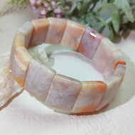 迷紫夢幻 * 粉紫色 冰料 鳳尾紋 天然 珊瑚玉 手排 手環客製化禮