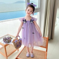 LikeBaby kulomi dress damit ng mga babae Damit ng mga Batang Babae sa Tag-init Bagong Damit ng Pamba
