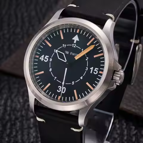Milifortic Military Watch Men Leather Stainless Steel Waterproof Watch M111 Luxury NH38 39MM Automat