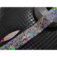 HOT STAMPING FOIL HOLOGRAPHIC FOIL/ HOLOGRAM FOIL FLOWER MOTIF TRANSPARENT HOLOGRAM 4 Cm x 5 Meters