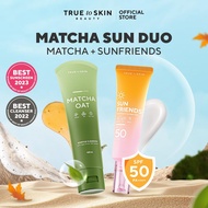 BUNDLE FACIAL WASH & SUNSCREEN (Sunfriends Sunscreen & Matcha Oat Gentle Cleanser) Cocok untuk kulit