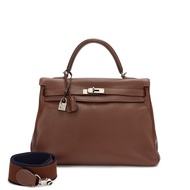 Hermès Brulee Clemence Kelly 35 Retourne Palladium Hardware, 2011