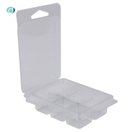 [dempsey_ted.]100 Packs Wax Melt Clamshells Molds Square, 6 Cavity Clear Plastic Cube Tray for Candl