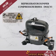 COMPRESSOR D65CY1 - R600A REFRIGERATOR DONPER - KOMPRESSOR MOTOR PETI SEJUK