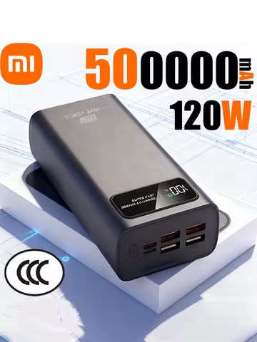 Xiaomi 500000mAh 120W Power Bank Fast Charging Portable Mobile Power Ultra large Capacity Digital Di