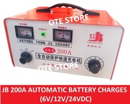 JB 200A AUTOMATIC BATTERY CHARGER (6VDC / 12VDC / 24VDC) (AUTO CUT-OFF)