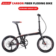 SAVA 20 inch Folding Bike 20 Speed SHIMANO 4700 Group Set Ultralight T700 Carbon Fiber Frame Mini Compact City Tour Bike