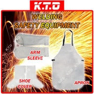 SPLIT LEATHER WELDING EQUIPMENT PROTECTION (APRON / ARM SLEEVE / SHOE COVER) SAFETY CLOTHING / BAJU 