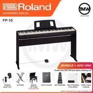 [LIMITED STOCK/PREORDER] Roland FP-10 Portable Digital Piano Keyboard 88 Keys PHA-4 FP10 Piano Stand Sustain Pedal FP 10 Bluetooth Absolute The Music Works [BULKY]