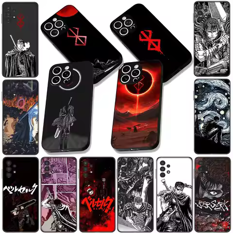 Soft Cover for Xiaomi Redmi 15 9A 9C NFC 7A 9T Note 9 8 7 8T 15c A5 4G 5G Coque Phone Case Berserks 