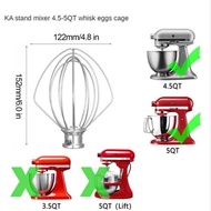 Mixer Stainless Steel Bowl Eggbeater For Kitchenaid 4.5-5Quart Tilt Head Stand Mixer For Kitchenaid