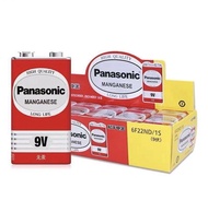 original ถ่านไฟฉาย 9V Panasonic Manganese Battery แบตเตอรี่ 9V ถ่านแดง 6F22ND for camera