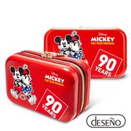 阿寶的店 Deseno Disney 迪士尼 米奇系列 90週年限量紀念 收納盥洗包 化妝包 航空硬殼包 201 愛心紅