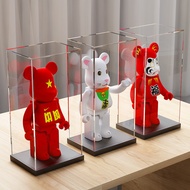 Ready Stock Building Block Bear bearbrick 400% Acrylic Display Box Doll Toy Anime Model Storage Dust Cover