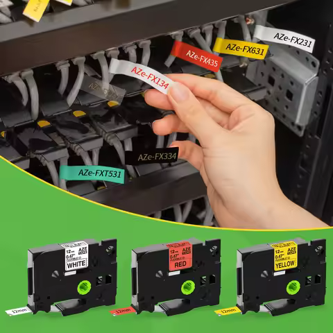 TZe231 TZe FX231 Compatible for P touch Label Tape for Brother Label Printer PTH110 PTE300 PTP710BT