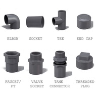 PVC FITTING CONNECTOR 15MM 20MM SOCKET ELBOW TEE PT SOCKET VALVE SOCKET END CAP TANK CONNECTOR PVC PIPE