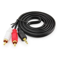 สายลำโพง 1 ออก 2 RCA Cable ยาว 1.5/3 เมตร สายสัญญาณเสียง 3.5mm to RCA สำหรับมือถือ คอมพิวเตอร์ โฮมเธียเตอร์ B137