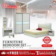 99 HOME : BRS271 6'x7' BEDROOM SET WITH MATTRESS / WITHOUT MATTRESS