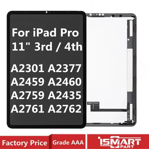 For iPad Pro 11" 3rd 4th Gen LCD Replacement A2301 A2377 A2459 A2460 A2759 A2435 A2761 A2762 Display