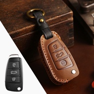 Audi Car Key Case Foldable Dedicated Q3 A3 Car Key Retro Leather Case