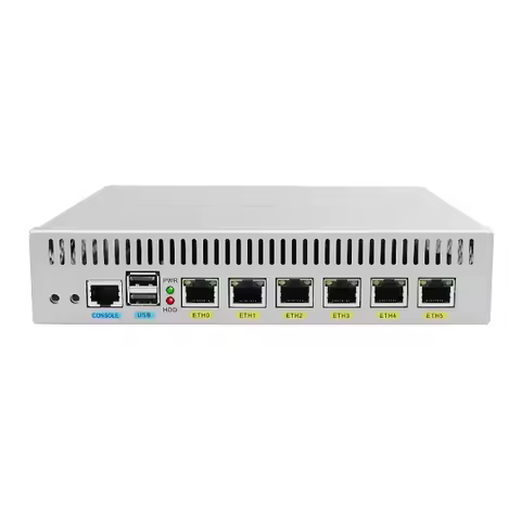 BKHD 6-Port 2.5G Intel I226V Virtual Machine 9" External Mini Industrial Control PC Celeron N5105 In