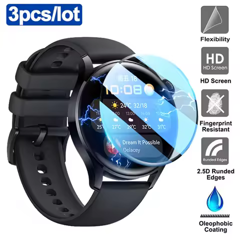 3pcs Tempered Glass For Huawei Watch 3 Pro 48mm protective Glass For huawei GT 2 e Screen Protector 