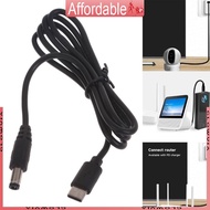 GLO Portable Power Cord Male to Male Connector Line Type-C to DC5521 for Home Office